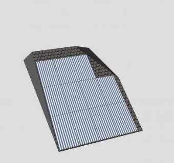 屋顶瓦砖上的太阳能板SU模型下载_sketchup草图大师SKP模型