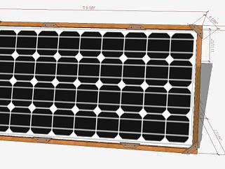 木制框架太阳能板SU模型下载_sketchup草图大师SKP模型