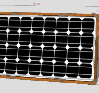 木制框架太阳能板SU模型下载_sketchup草图大师SKP模型