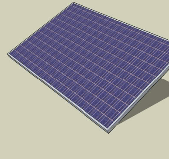 多晶硅光电池板SU模型下载_sketchup草图大师SKP模型