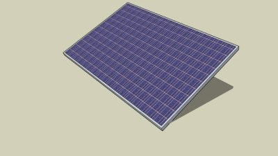 多晶硅光电池板SU模型下载_sketchup草图大师SKP模型
