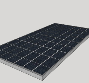 300w太阳能电池板SU模型下载_sketchup草图大师SKP模型