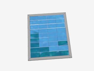 玻璃太阳能电池板SU模型下载_sketchup草图大师SKP模型