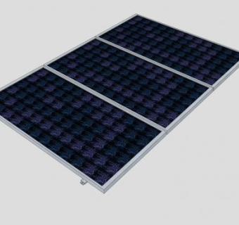 太阳能板3面板SU模型下载_sketchup草图大师SKP模型