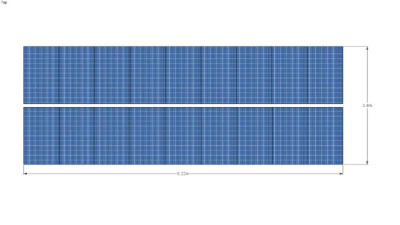 18x230瓦太阳能电池板SU模型下载_sketchup草图大师SKP模型