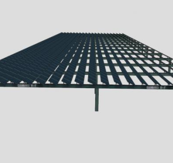 尤马国际机场北侧太阳能板停车棚SU模型下载_sketchup草图大师SKP模型