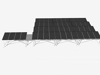 光电能源电池板SU模型下载_sketchup草图大师SKP模型