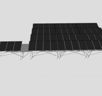 光电能源电池板SU模型下载_sketchup草图大师SKP模型