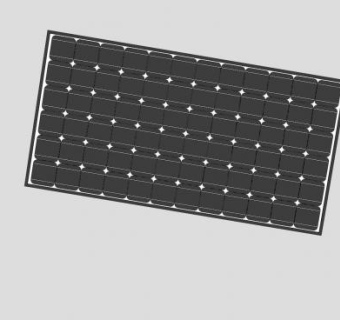 黑色单晶太阳能板SU模型下载_sketchup草图大师SKP模型