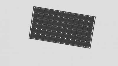 黑色单晶太阳能板SU模型下载_sketchup草图大师SKP模型