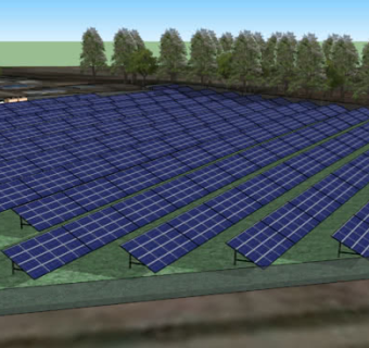 郊区的太阳能电池板阵SU模型下载_sketchup草图大师SKP模型