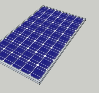 夏普NU235太阳能板SU模型下载_sketchup草图大师SKP模型