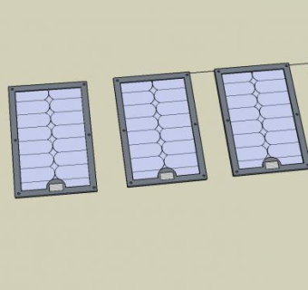 太阳能板5面板SU模型下载_sketchup草图大师SKP模型