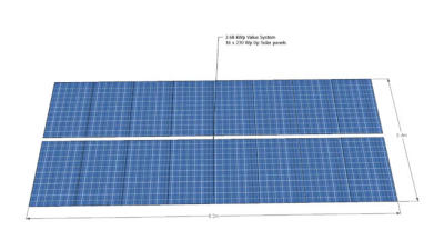 16x230瓦太阳能电池板SU模型下载_sketchup草图大师SKP模型