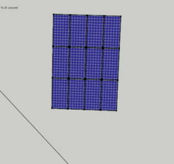 单晶硅太阳能光伏板SU模型下载_sketchup草图大师SKP模型