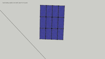 单晶硅太阳能光伏板SU模型下载_sketchup草图大师SKP模型