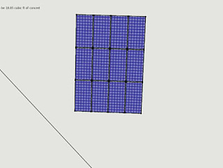 单晶硅太阳能光伏板SU模型下载_sketchup草图大师SKP模型