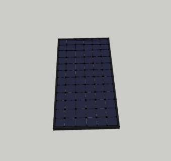 240瓦太阳能组件SU模型下载_sketchup草图大师SKP模型