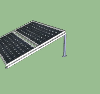 80瓦太阳能板SU模型下载_sketchup草图大师SKP模型