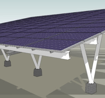 光伏板停车棚SU模型下载_sketchup草图大师SKP模型
