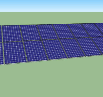 光伏能源吸收板SU模型下载_sketchup草图大师SKP模型