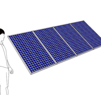 四个太阳能倾斜板SU模型下载_sketchup草图大师SKP模型