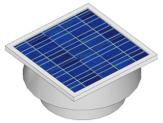 太阳能屋顶组件SU模型下载_sketchup草图大师SKP模型
