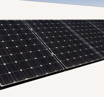 黑色光伏能源板SU模型下载_sketchup草图大师SKP模型