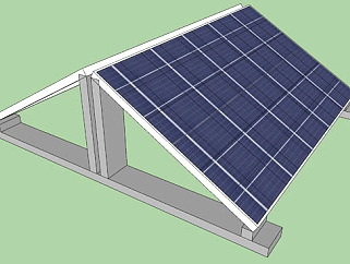 现代<em>屋顶</em>太阳能板SU模型下载_sketchup草图大师SKP模型