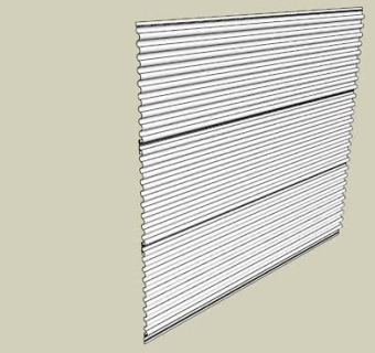 波浪型太阳能板SU模型下载_sketchup草图大师SKP模型