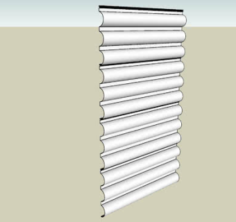 半弧形太阳能吸收板SU模型下载_sketchup草图大师SKP模型