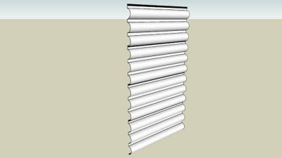 半弧形太阳能吸收板SU模型下载_sketchup草图大师SKP模型