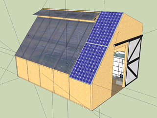 被动式太阳能板SU模型下载_sketchup草图大师SKP模型
