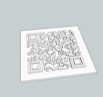 二维码草图SU模型下载_sketchup草图大师SKP模型