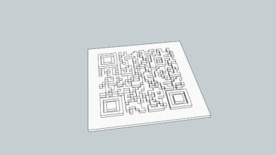 二维码草图SU模型下载_sketchup草图大师SKP模型