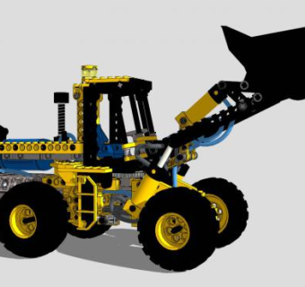 超精细的铲车SU模型_su模型下载 草图大师模型_SKP模型