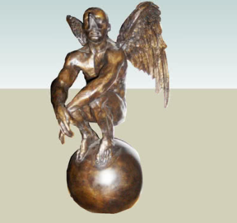 墨西哥之翼青铜雕塑SU模型下载_sketchup草图大师SKP模型