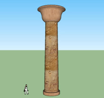 阿玛纳支柱雕塑SU模型下载_sketchup草图大师SKP模型