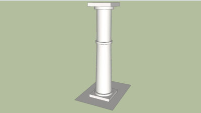 简易石柱建筑SU模型下载_sketchup草图大师SKP模型