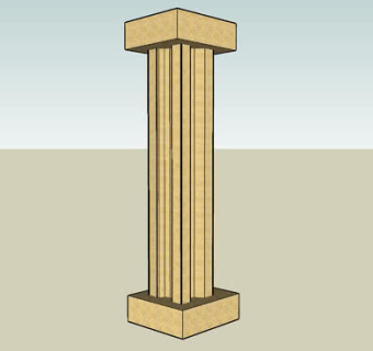方形凹槽石柱SU模型下载_sketchup草图大师SKP模型