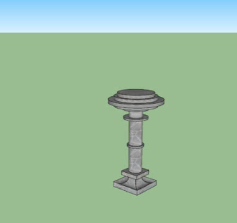 大理石观赏石柱SU模型下载_sketchup草图大师SKP模型