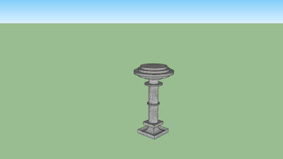 大理石观赏石柱SU模型下载_sketchup草图大师SKP模型