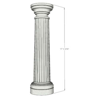 凹槽型罗马柱SU模型下载_sketchup草图大师SKP模型