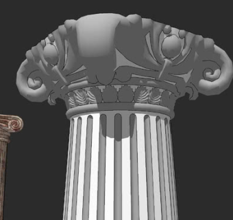 带纹理的罗马石柱SU模型下载_sketchup草图大师SKP模型