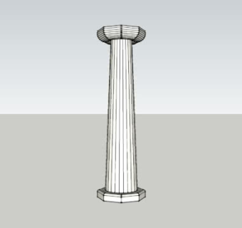 玄关罗马柱SU模型下载_sketchup草图大师SKP模型