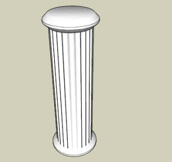 哥伦布风格石柱SU模型下载_sketchup草图大师SKP模型
