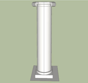 简易的GRC罗马柱SU模型下载_sketchup草图大师SKP模型