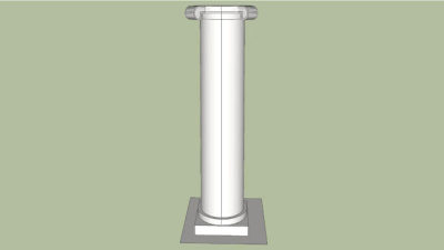 简易的GRC罗马柱SU模型下载_sketchup草图大师SKP模型