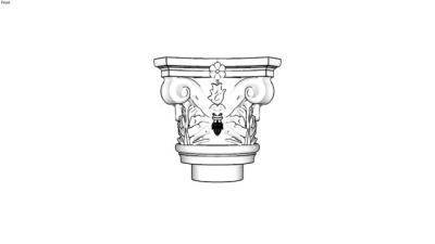 科林斯柱头SU模型下载_sketchup草图大师SKP模型