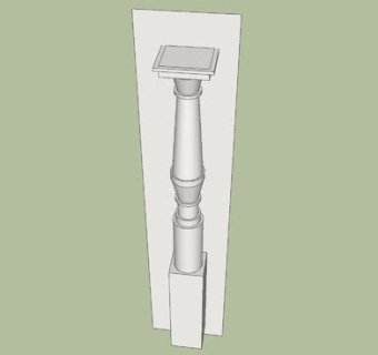 室内壁柱SU模型下载_sketchup草图大师SKP模型